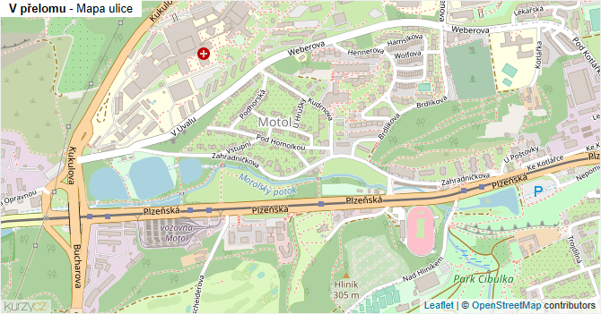 V přelomu - mapa ulice
