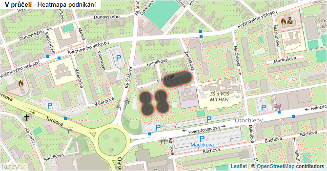 V průčelí - mapa podnikání