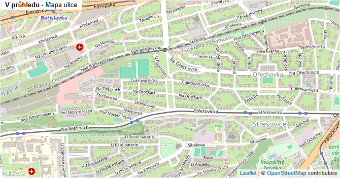 V průhledu - mapa ulice
