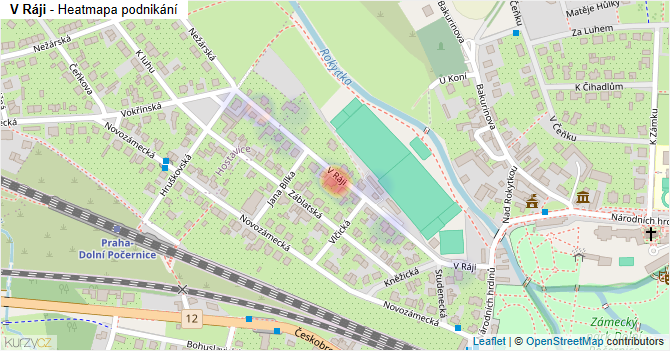 V Ráji - mapa podnikání