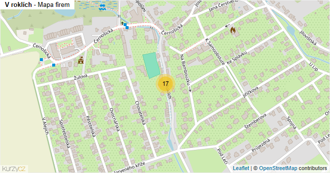 V roklích - mapa firem