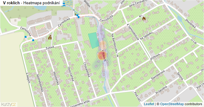 V roklích - mapa podnikání