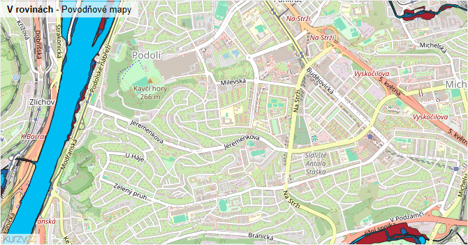 V rovinách - záplavové mapy stoleté vody