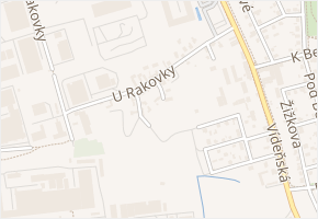 V rybníkách v obci Praha - mapa ulice