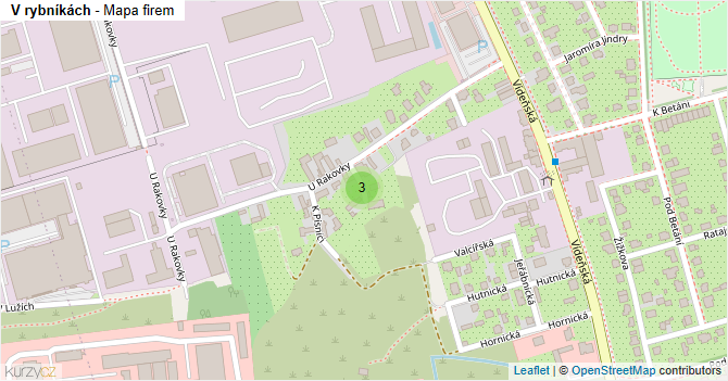 V rybníkách - mapa firem