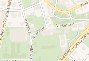 V sadech v obci Praha - mapa ulice