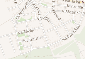 V sídlišti v obci Praha 13 - mapa ulice