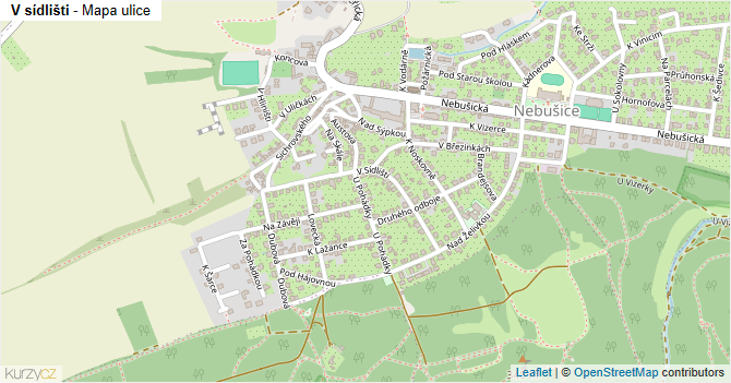 V sídlišti - mapa ulice