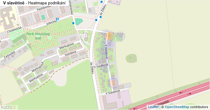 V slavětíně - mapa podnikání