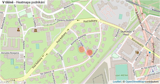 V tišině - mapa podnikání