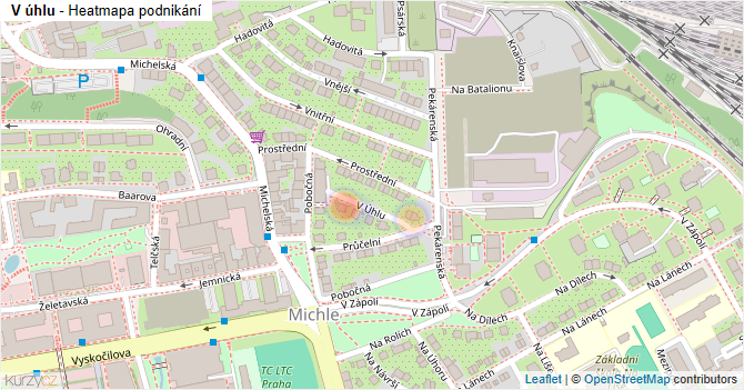 V úhlu - mapa podnikání