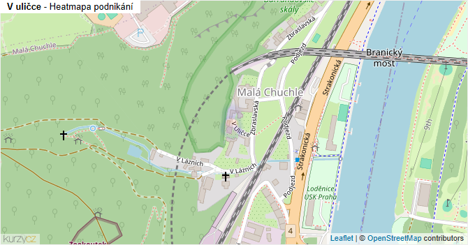 V uličce - mapa podnikání