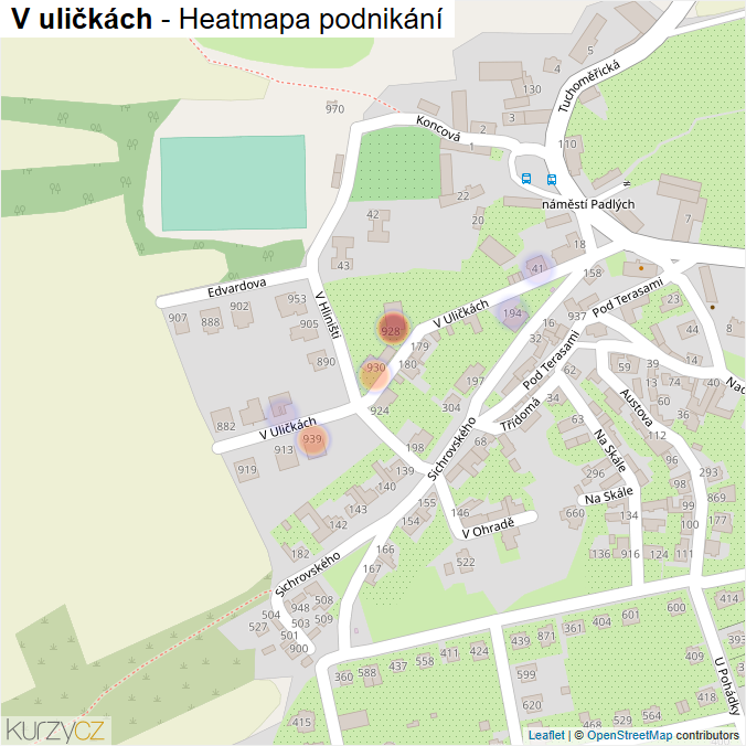 Mapa V uličkách - Firmy v ulici.