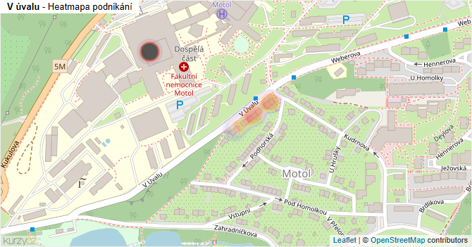 V úvalu - mapa podnikání