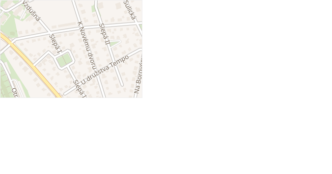 V zahradní čtvrti v obci Praha - mapa ulice