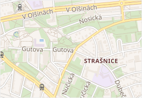V zátočce v obci Praha 4 - mapa ulice