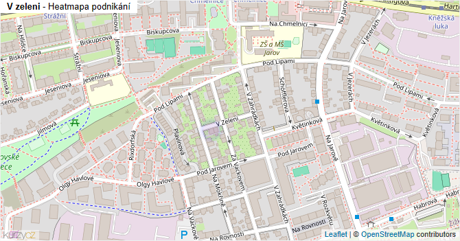 V zeleni - mapa podnikání