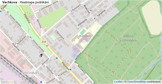 Vachkova - mapa podnikání