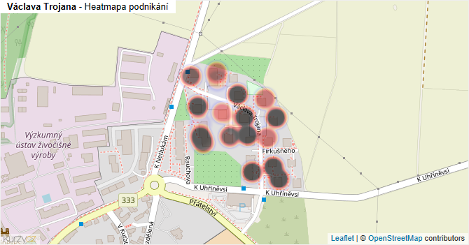 Václava Trojana - mapa podnikání