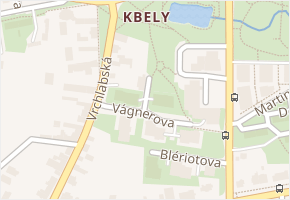 Vágnerova v obci Praha - mapa ulice