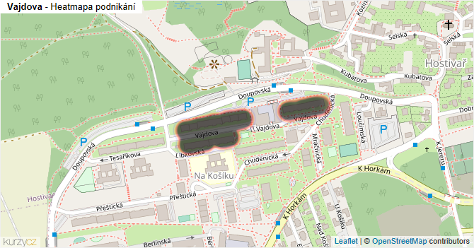 Vajdova - mapa podnikání