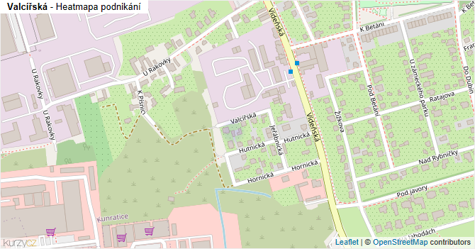 Valcířská - mapa podnikání