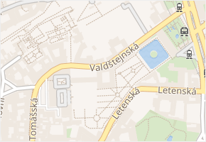 Valdštejnská v obci Praha - mapa ulice
