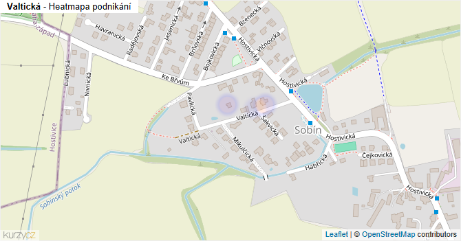 Valtická - mapa podnikání