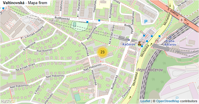 Valtínovská - mapa firem