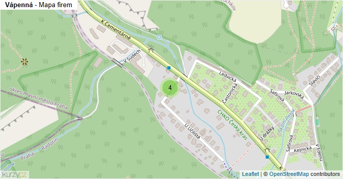 Vápenná - mapa firem