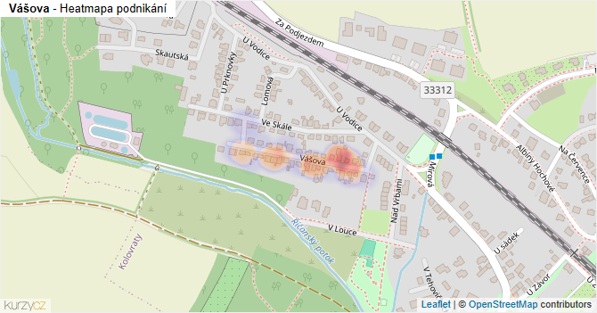 Vášova - mapa podnikání