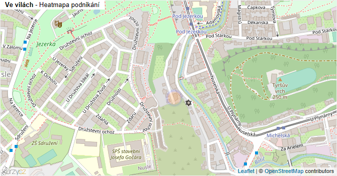 Ve vilách - mapa podnikání