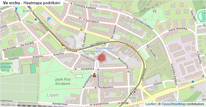 Ve vrchu - mapa podnikání