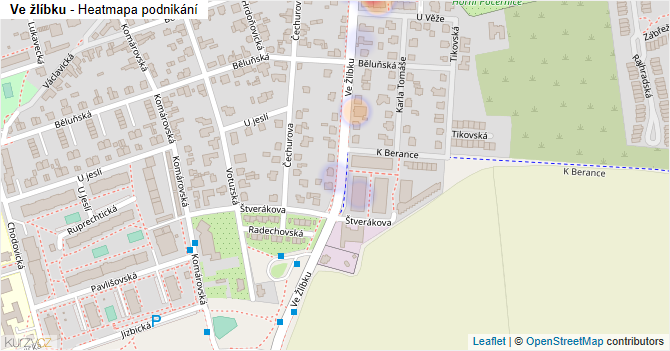 Ve žlíbku - mapa podnikání