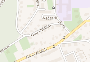 Večerní v obci Praha - mapa ulice