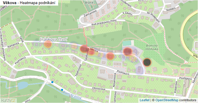 Věkova - mapa podnikání
