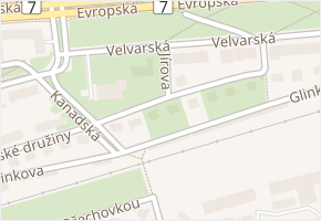 Velvarská v obci Praha 4 - mapa ulice