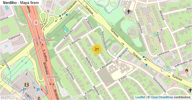 Verdiho - mapa firem