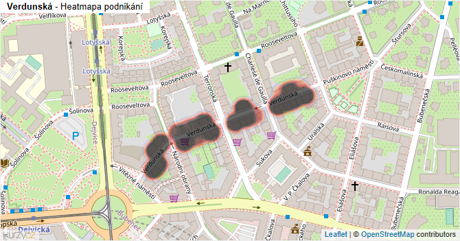 Verdunská - mapa podnikání