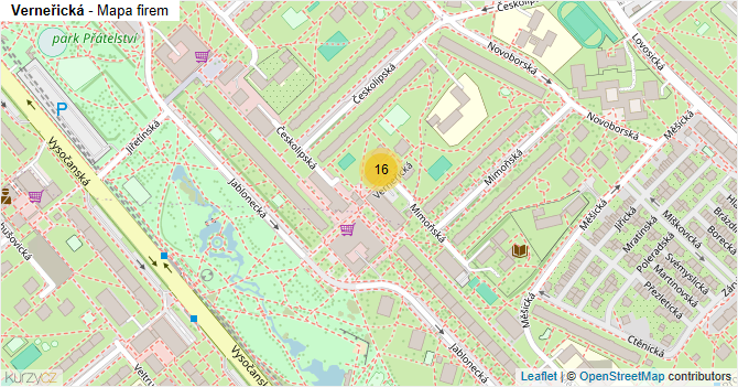 Verneřická - mapa firem