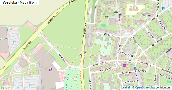 Veselská - mapa firem