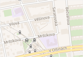 Věšínova v obci Praha 15 - mapa ulice