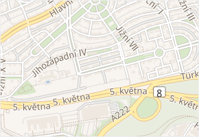 Vestavěná v obci Praha - mapa ulice