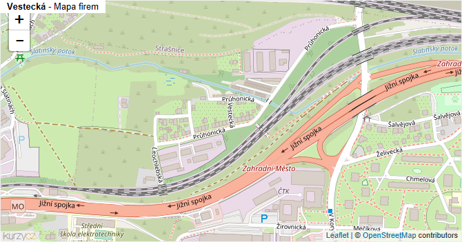 Vestecká - mapa firem