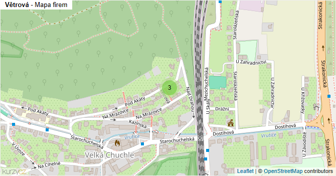 Větrová - mapa firem