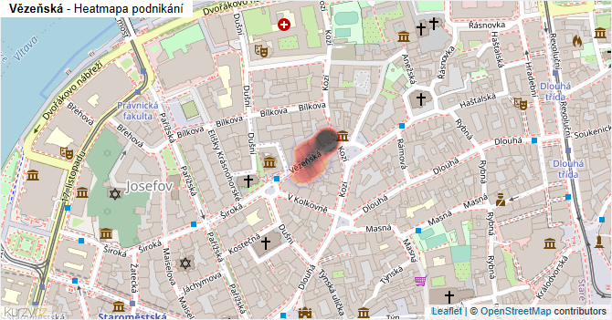 Vězeňská - mapa podnikání