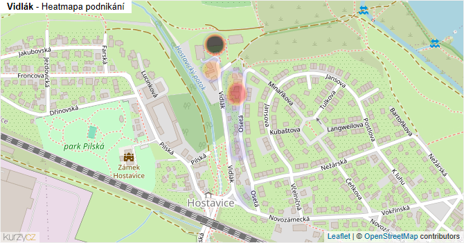 Vidlák - mapa podnikání