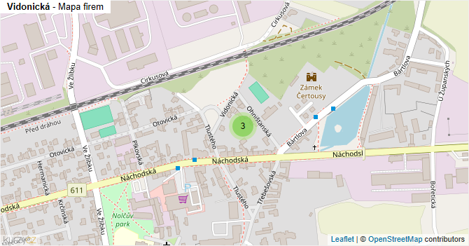 Vidonická - mapa firem