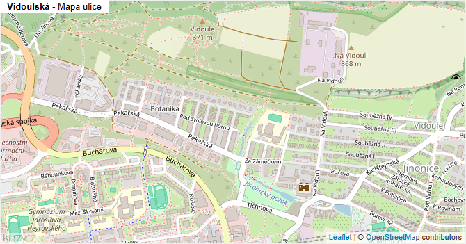 Vidoulská - mapa ulice