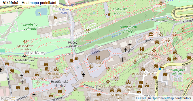 Vikářská - mapa podnikání